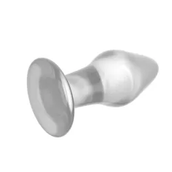 Plug Anale in Vetro Trasparente 10 cm