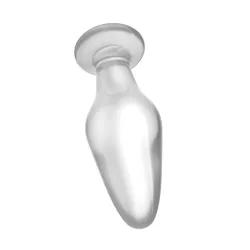 Plug Anale in Vetro Trasparente 10 cm