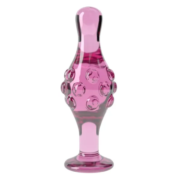 Plug Anale in vetro con rilievi 11,3 cm