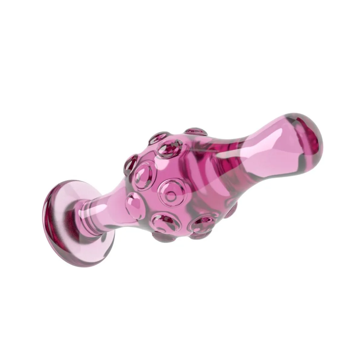 Plug Anale in vetro con rilievi 11,3 cm