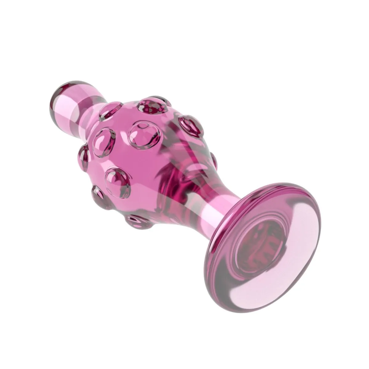 Plug Anale in vetro con rilievi 11,3 cm