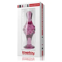 Plug Anale in vetro con rilievi 11,3 cm