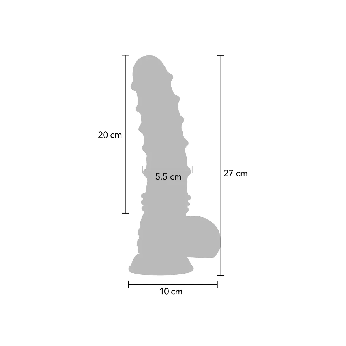 Dildo Monster vibrante Dragon 27 cm nero