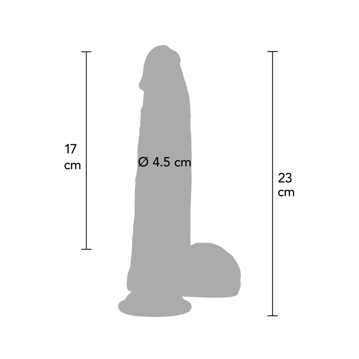 Dildo Realistico silicone Dual Density 23 cm