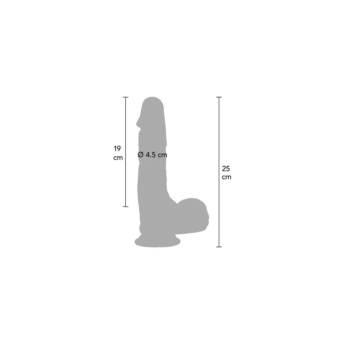 Dildo Maxi Realistico 25 cm Dual Density