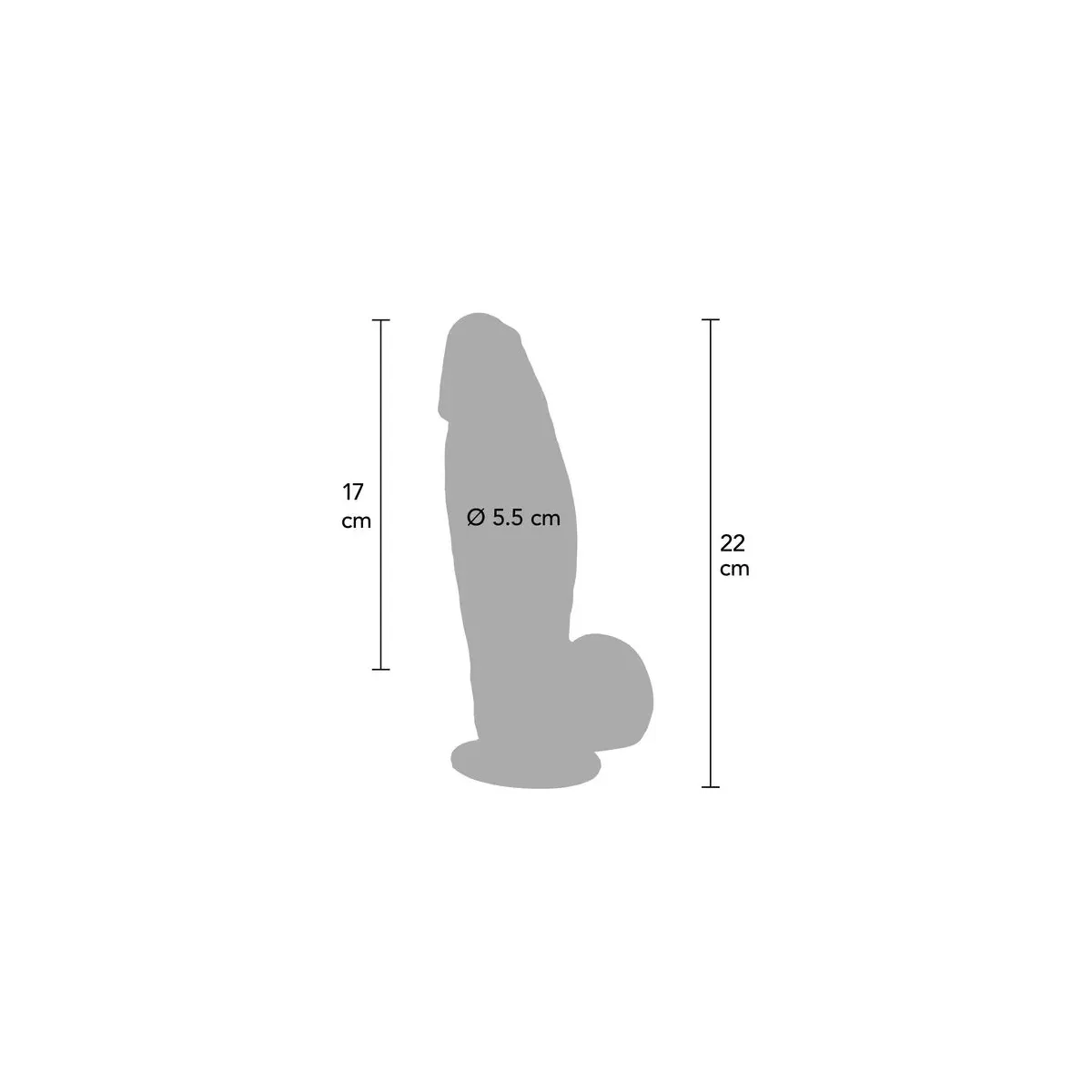 Dildo Realistico grosso 22 cm