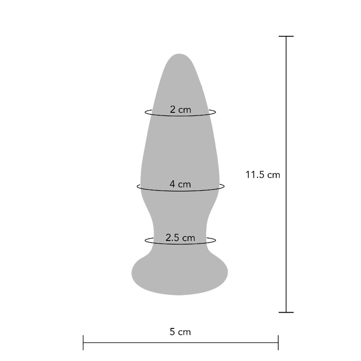 Plug Anale Vibrante in vetro 11,5 cm blu