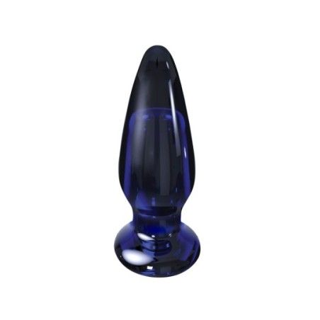 Plug Anale Vibrante in vetro 11,5 cm blu