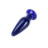 Plug Anale Vibrante in vetro 11,5 cm blu