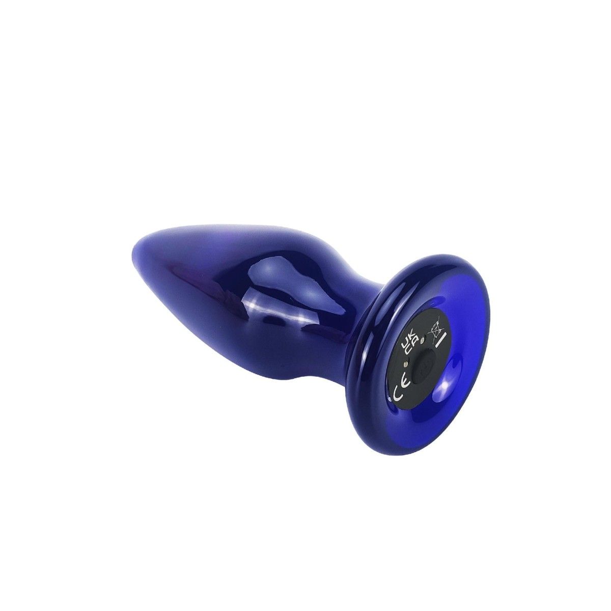 Plug Anale Vibrante in vetro 11,5 cm blu