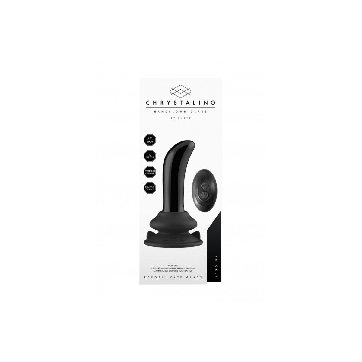 Vibratore in Vetro con telecomando 13 cm