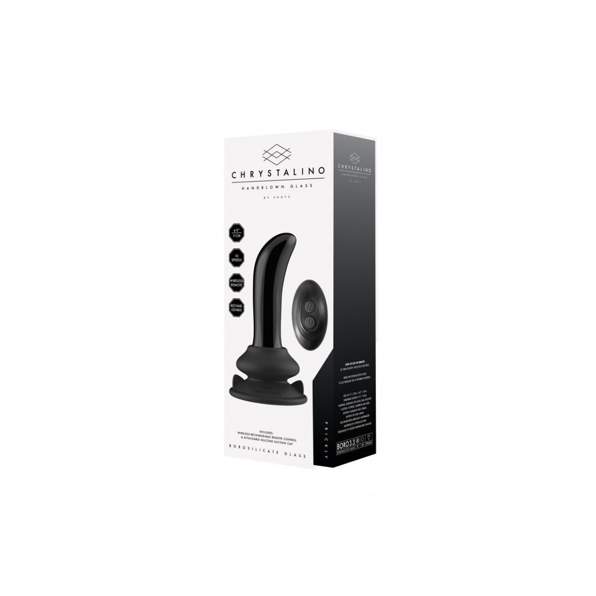 Vibratore in Vetro con telecomando 13 cm