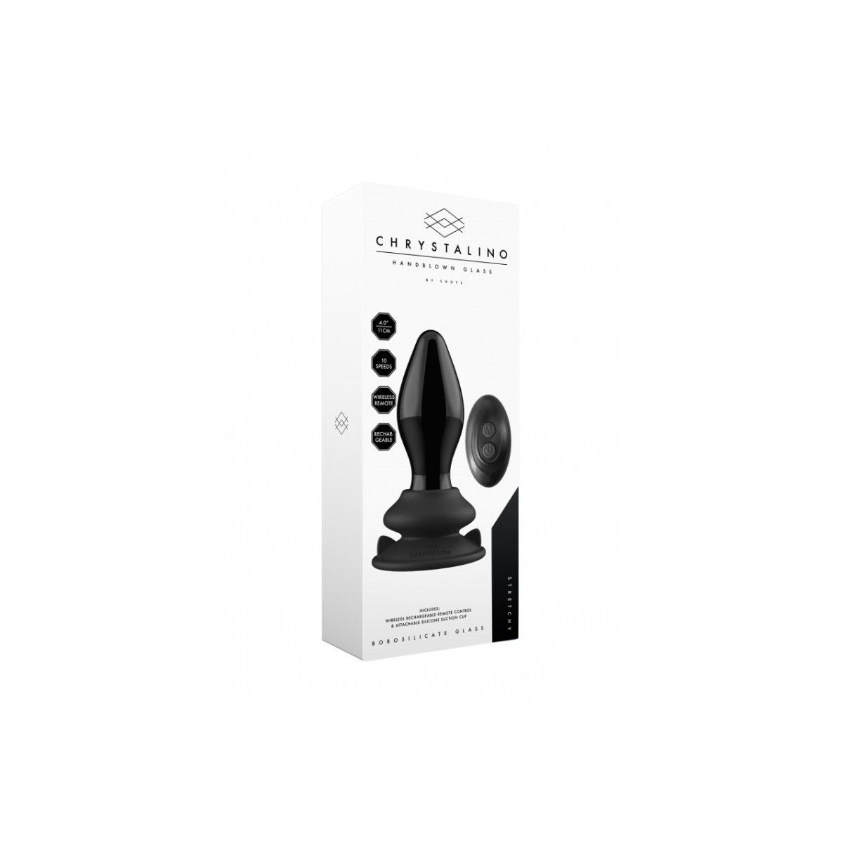 Plug Anale Vibrante 13 cm in Vetro