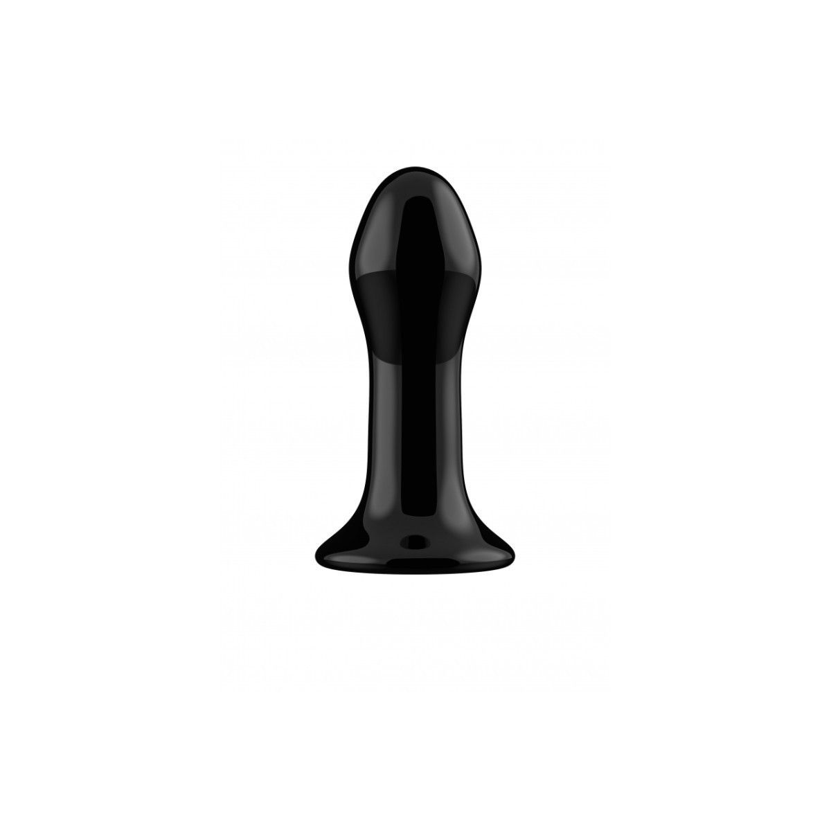 Plug Anale Vibrante in Vetro Nero 13 cm