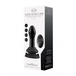 Plug Anale Vibrante in Vetro Nero 13 cm