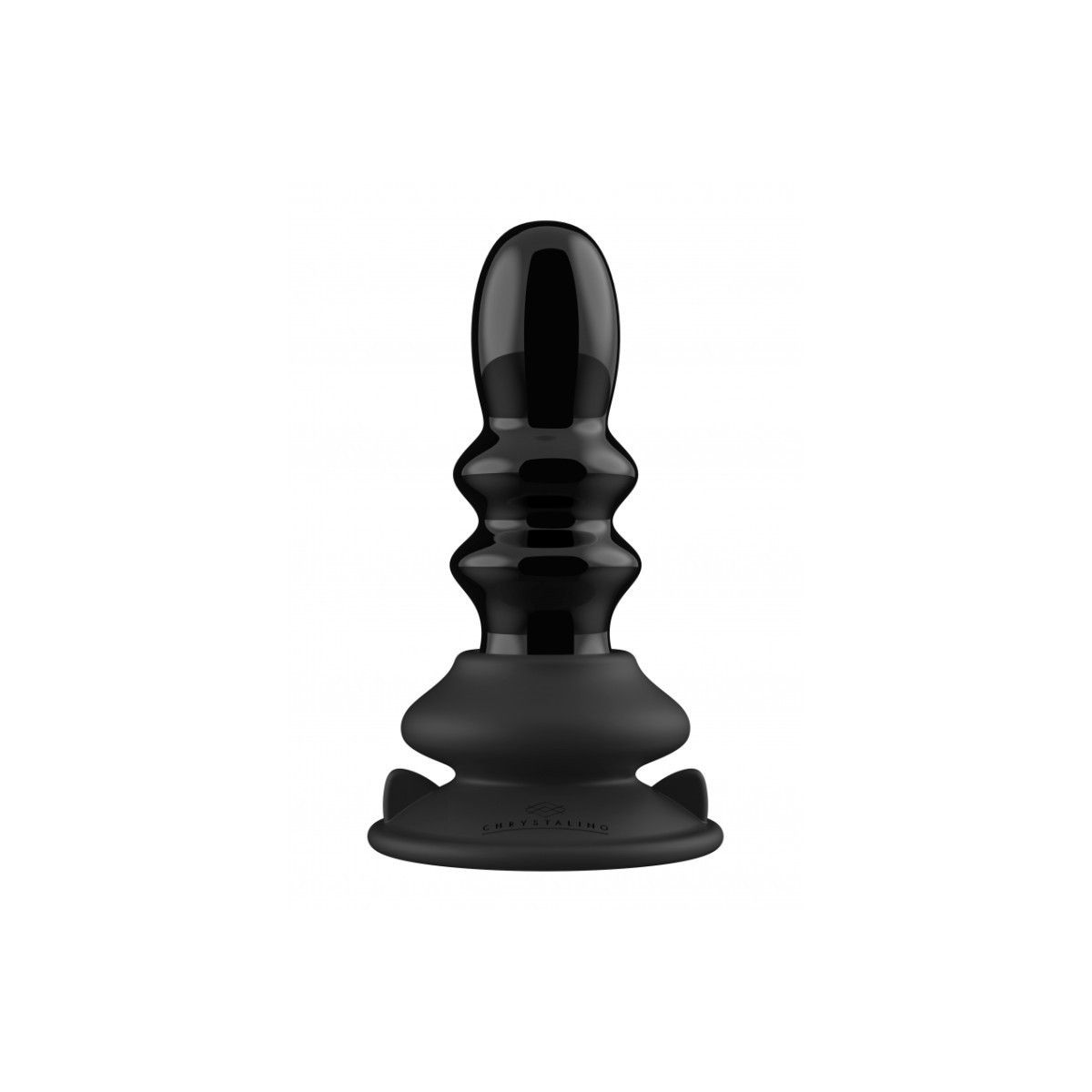 Plug Anale vibrante vetro con rilievi 13 cm