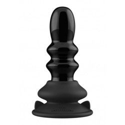 Plug Anale vibrante vetro con rilievi 13 cm