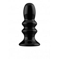 Plug Anale vibrante vetro con rilievi 13 cm