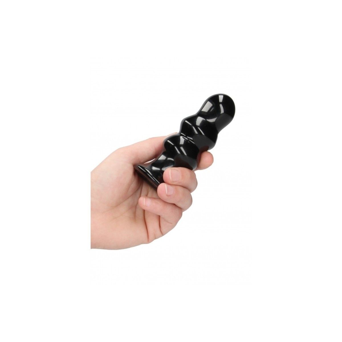 Plug Anale vibrante vetro con rilievi 13 cm
