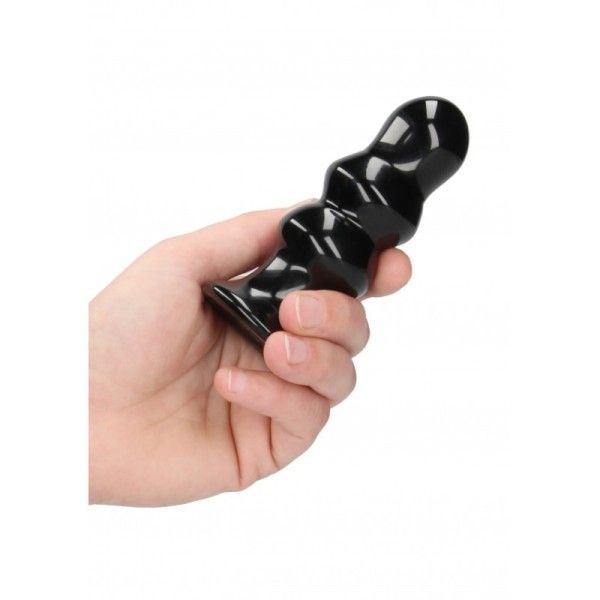 Plug Anale vibrante vetro con rilievi 13 cm