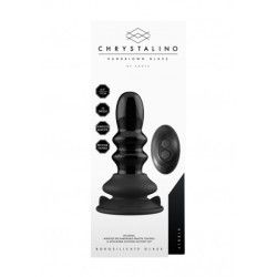 Plug Anale vibrante vetro con rilievi 13 cm