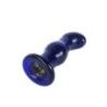 Plug Anale vetro vibrante punta curva 11,5 cm