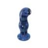 Plug Anale vetro vibrante punta curva 11,5 cm