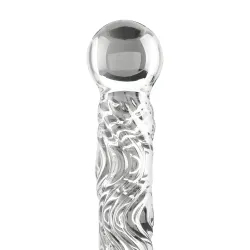 Frusta Flogger con dildo in vetro