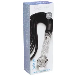 Frusta Flogger con dildo in vetro