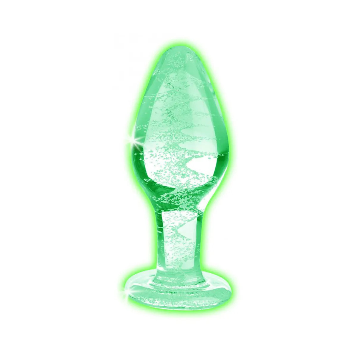 Plug anale vetro fosforescente Large 10 cm