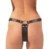 Perizoma donna strapon in pelle e fallo latex Perizoma donna strapon in pelle e fallo latex