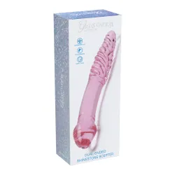 Dildo in vetro doppia stimolazione 23 cm