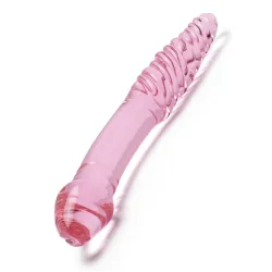 Dildo in vetro doppia stimolazione 23 cm