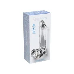 Dildo in Vetro 17,5 cm con testicoli