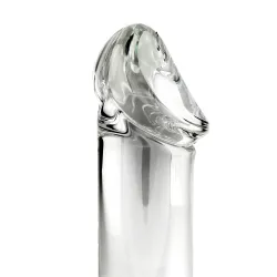 Dildo in Vetro 17,5 cm con testicoli