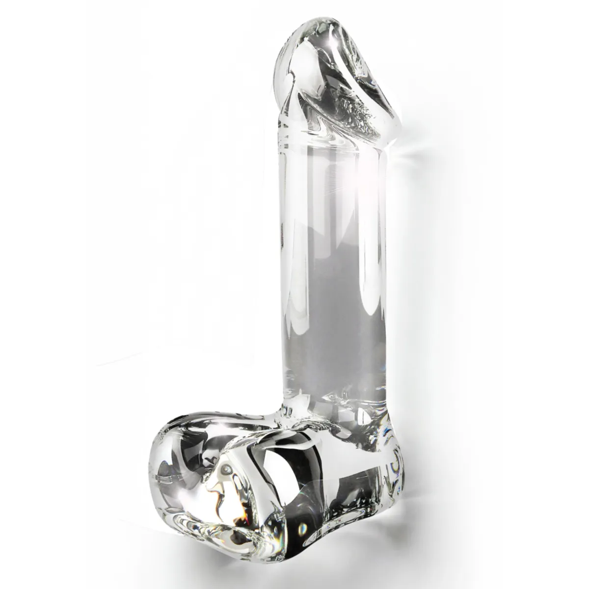 Dildo in Vetro 17,5 cm con testicoli