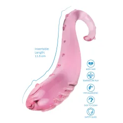 Dildo Curvo per Punto G in Vetro 18 cm