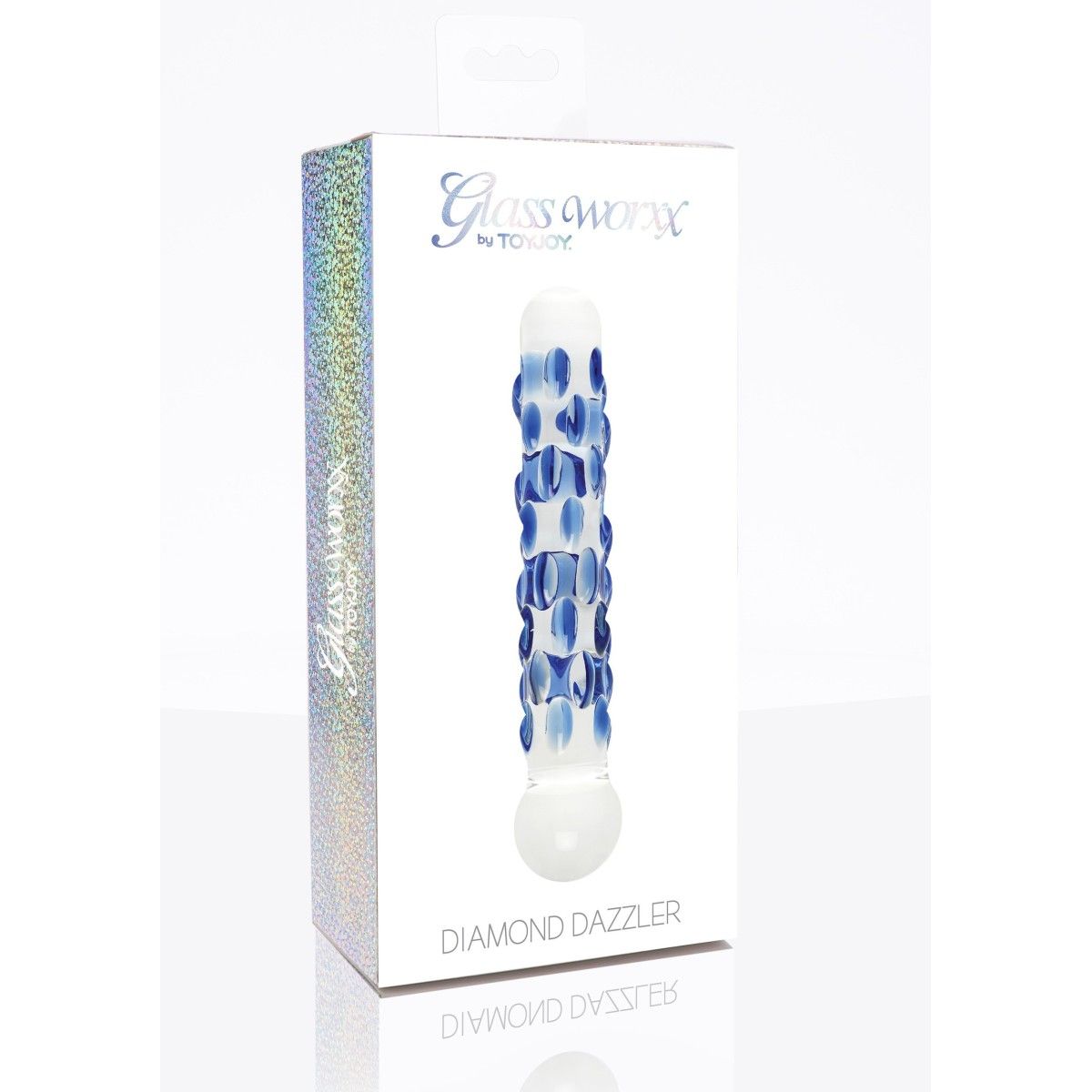 Dildo in vetro con rilievi stimolanti 18 cm