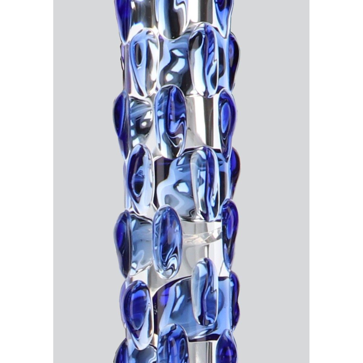Dildo in vetro con rilievi stimolanti 18 cm