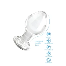 Buttplug in Vetro 9 cm diametro large