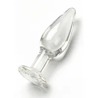Butt Plug in vetro 12 cm trasparente
