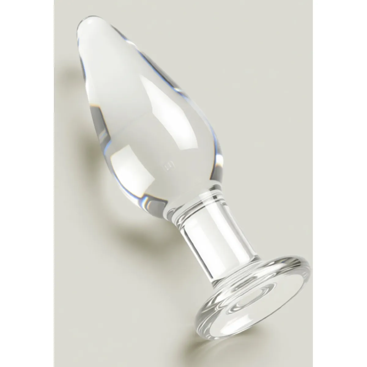 Butt Plug in vetro 12 cm trasparente