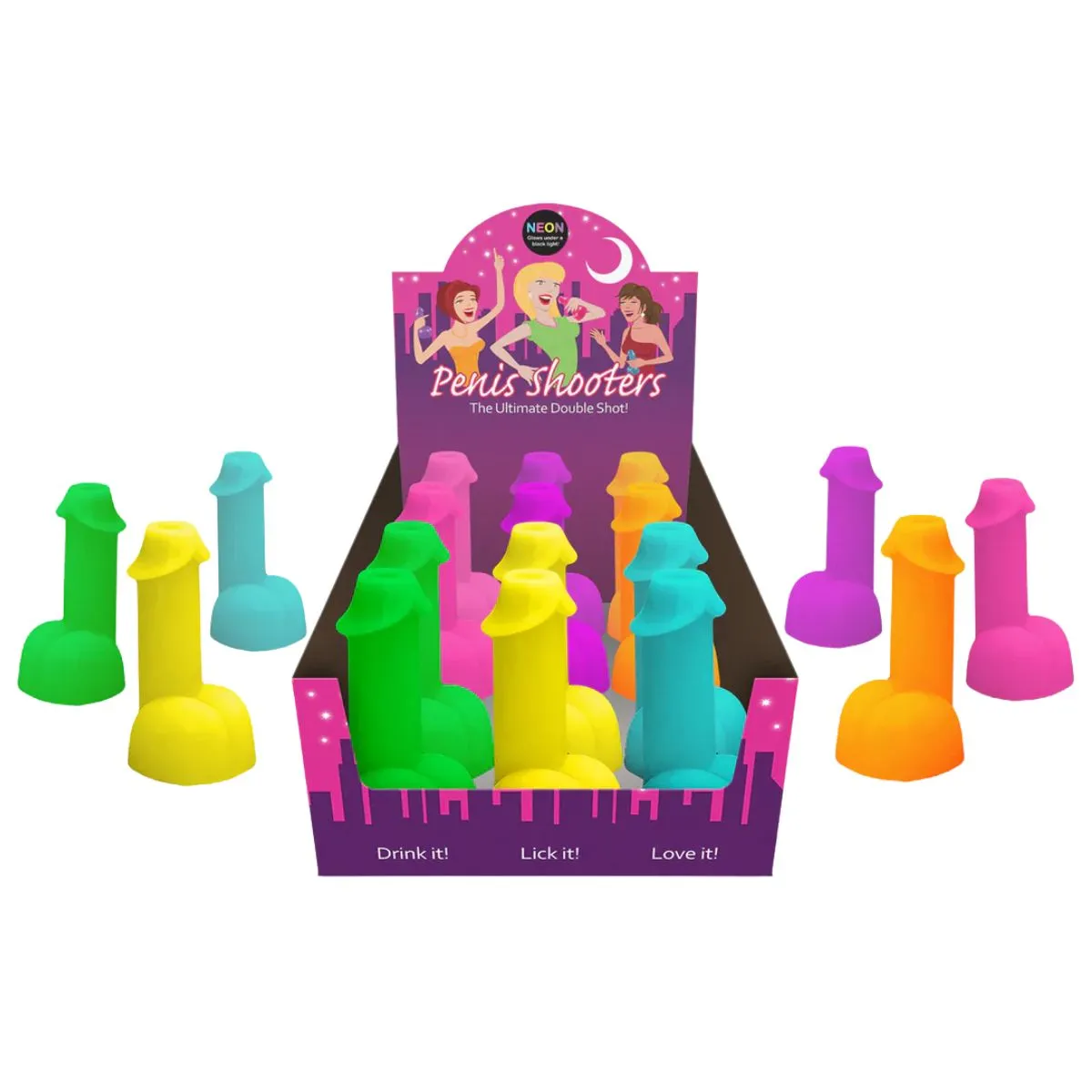Bicchierini da shot forma pene 12 pz
