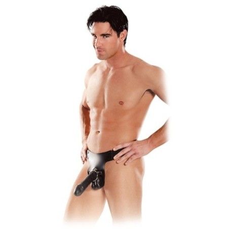 Cintura con fallo realistico cavo e testicoli