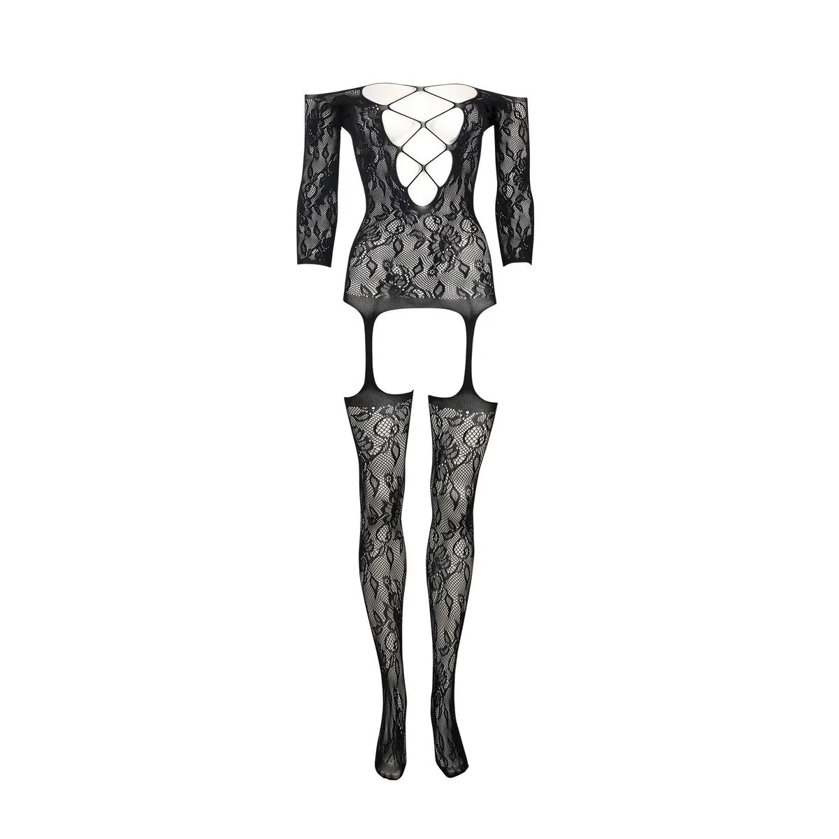 Tutina sexy Criss Cross Neck Bodystocking