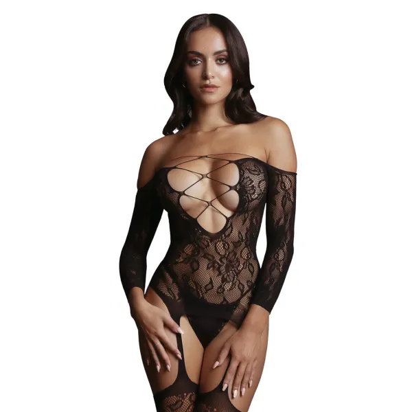 Tutina sexy Criss Cross Neck Bodystocking