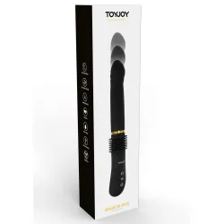 Dildo Vibrante a spinta nero 31 cm