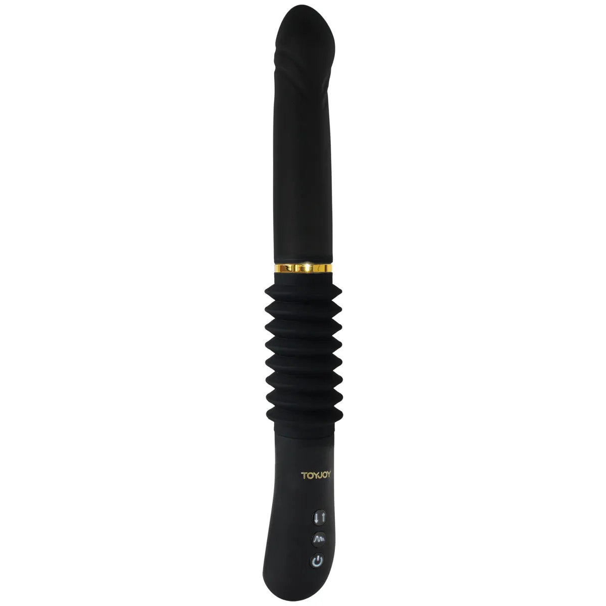 Dildo Vibrante a spinta nero 31 cm