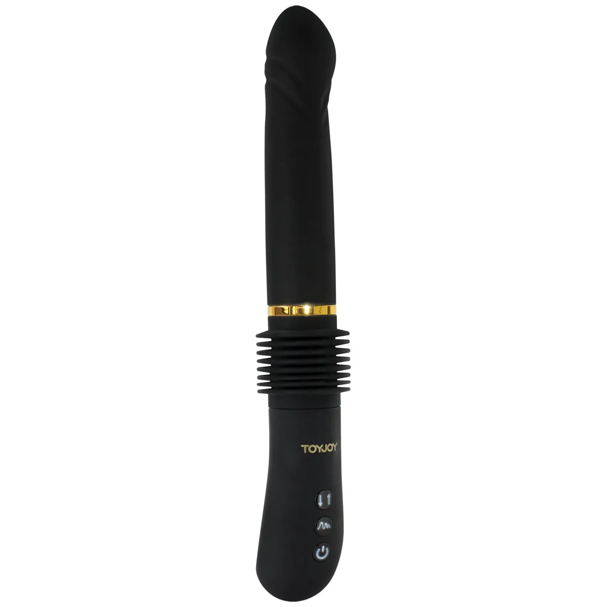 Dildo Vibrante a spinta nero 31 cm