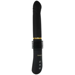 Dildo Vibrante a spinta nero 31 cm